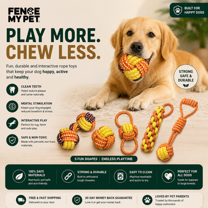 Dog Interactive Chewing Rope Ball