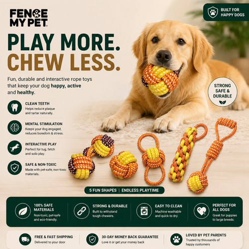 Dog Interactive Chewing Rope Ball